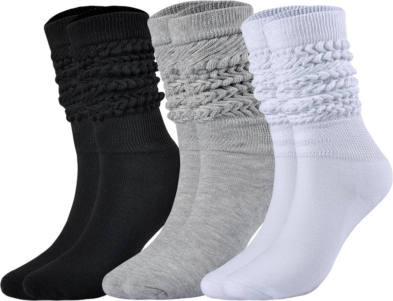 JORMATT Women Slouch Socks Thick Boot Socks Soft Extra Long Knee High Scrunch Socks Size 5-10 - Image 1